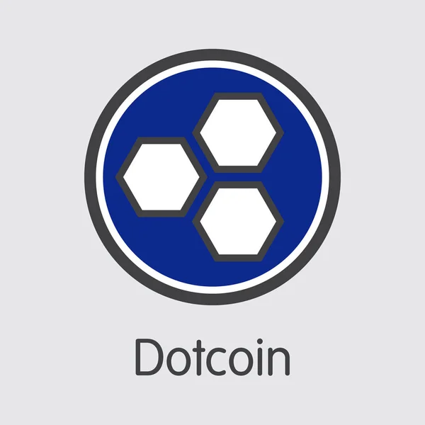 Dotcoin 加密货币-矢量插图. — 图库矢量图片