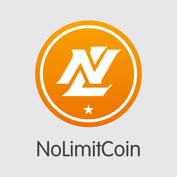 Nolimitcoin digitale valuta. Vector Nlc2 gekleurd Logo. — Stockvector