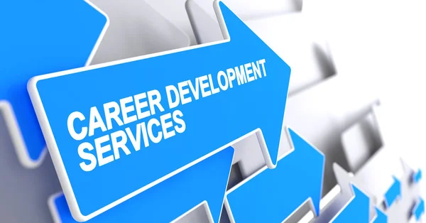 Career Development Services - Message on Blue Cursor. 3D.