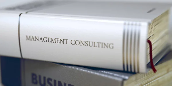 Bokens titel av Management Consulting. 3D — Stockfoto