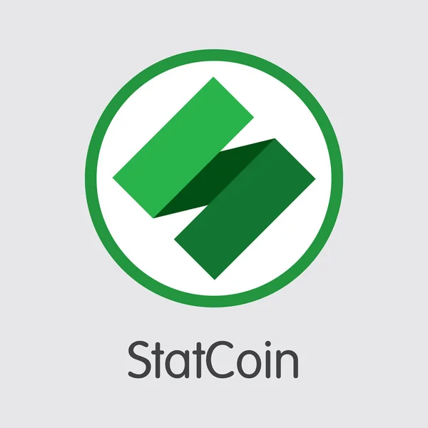 Statcoin εικονικού νομίσματος νόμισμα. Διάνυσμα συναλλαγών σημάδι του Sbc. — Διανυσματικό Αρχείο