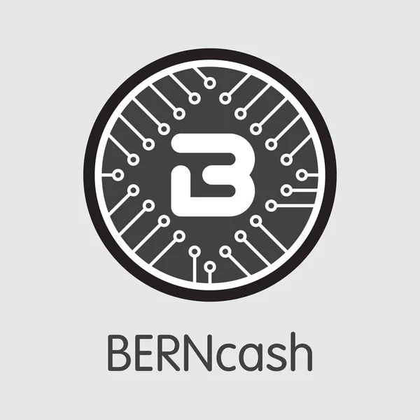 Berncash Crypto valuta mynt. Vector ikonen Bern. — Stock vektor