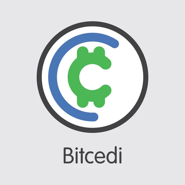 Bitcedi Crypto valuta munt. Vector grafisch symbool van Bxc. — Stockvector