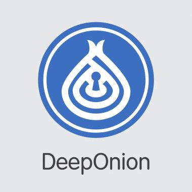 Deeponion Crypto Currency - Vector Pictogram Symbol. clipart