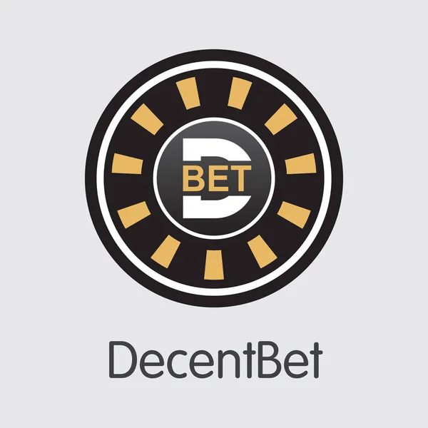 Decentbet Криптографічна Валюта - Векторна Піктограма . — стоковий вектор