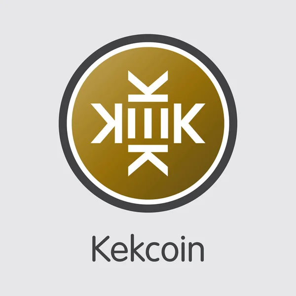 Kekcoin - virtuális valuta érme szimbólum. — Stock Vector