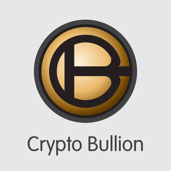 Crypto Bullion virtuele valuta - Vector gekleurd Logo. — Stockvector