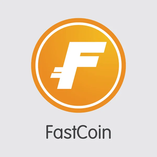 Fastcoin Blockchain Cryptocurrency. Vektor Cbx ikon. — Stock Vector