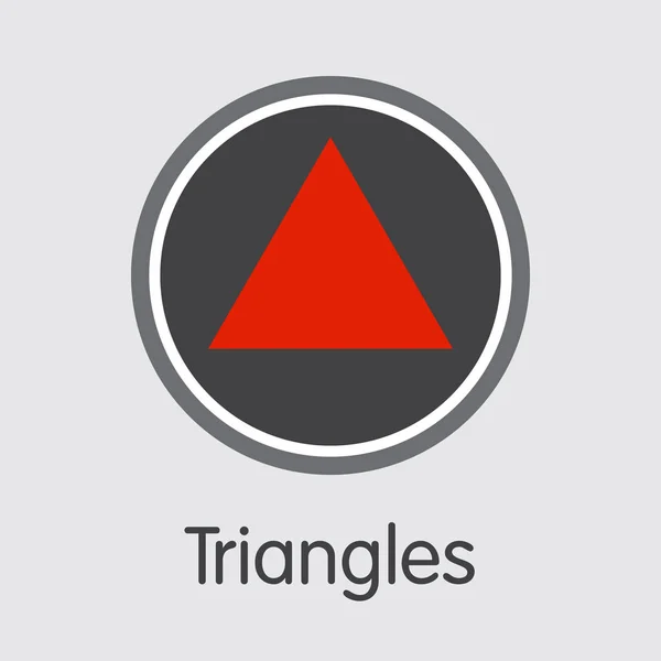 Triangoli Moneta Virtuale. Illustrazione vettoriale del TRI . — Vettoriale Stock