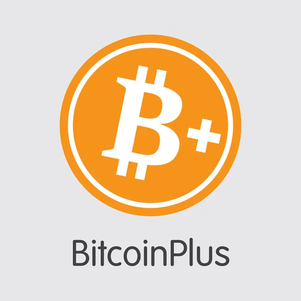 Bitcoinplus - şifreleme para birimi öğesi. — Stok Vektör