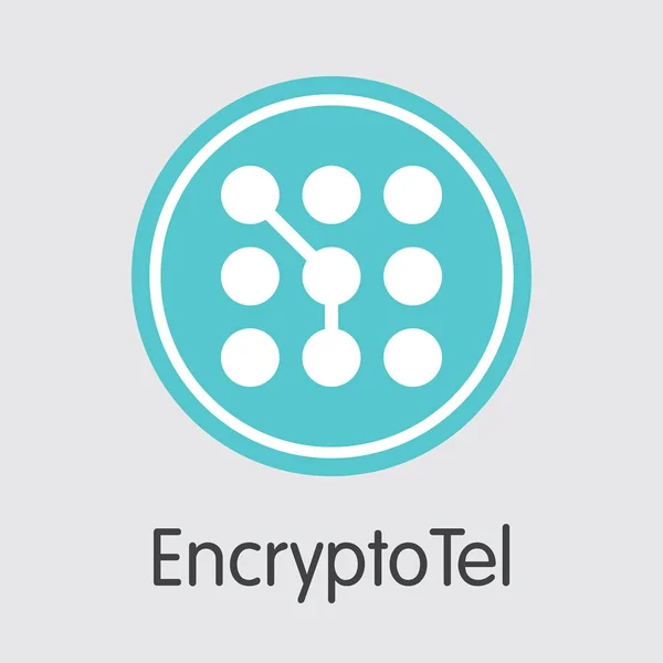 Encryptotel - titkosítási valuta ikon. — Stock Vector