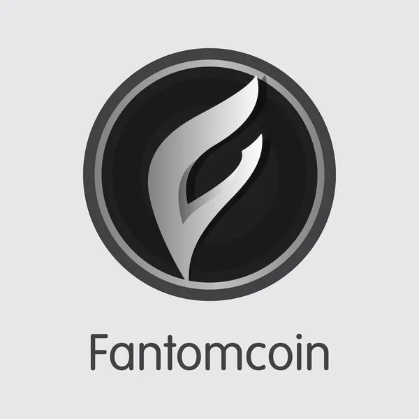 Fantomcoin digitale valuta. Vector Fcn munt Image. — Stockvector