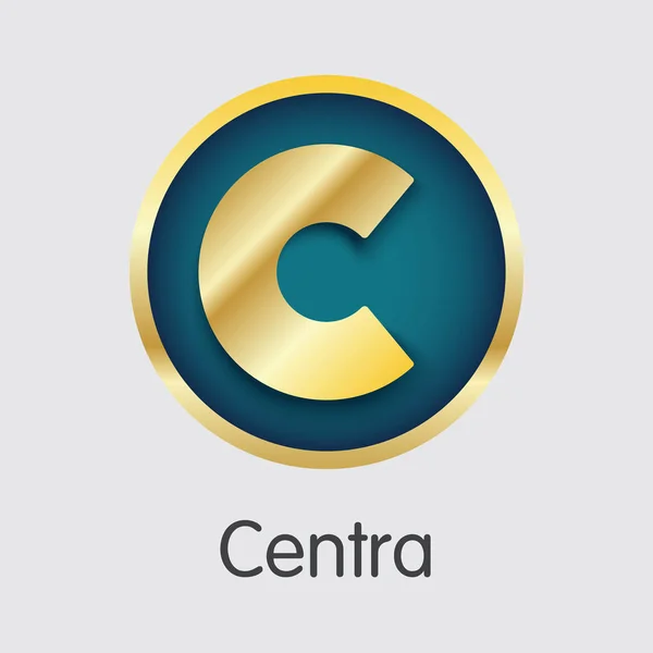 Centra Moeda Digital. Ícone CTR do vetor . — Vetor de Stock