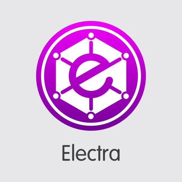 Electra kryptograficznych waluta moneta. ETO Symbol wektor. — Wektor stockowy