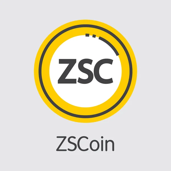 Криптографическая валюта Zscoin - векторное изображение монеты . — стоковый вектор