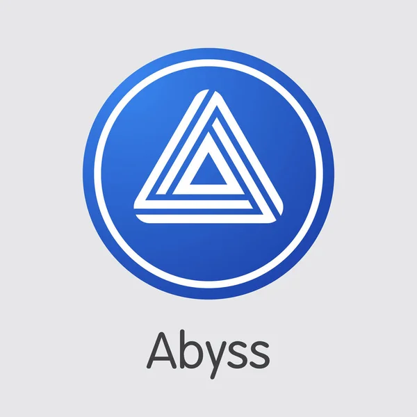 Abyss - kryptowaluta Logo. — Wektor stockowy