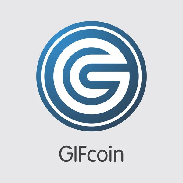 Gifcoin Cryptocurrency para. Vektör GIF logosunu renkli. — Stok Vektör