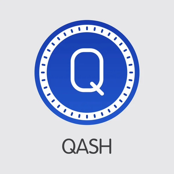 Qash - Icona valuta virtuale . — Vettoriale Stock