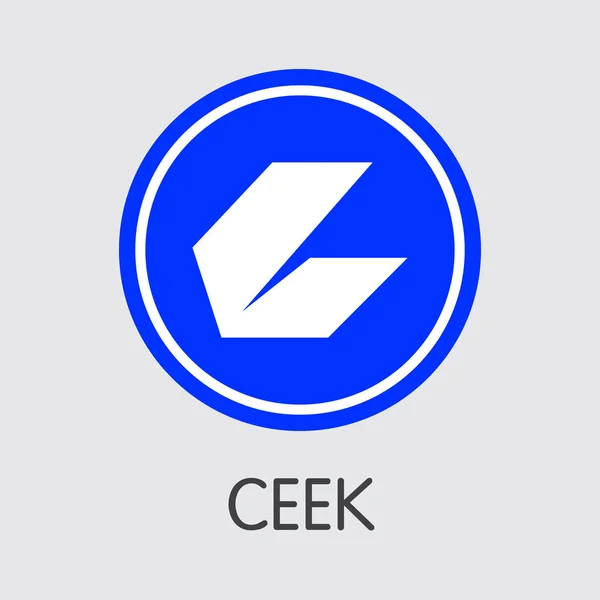 Ceek virtuele munteenheid. Vector Ceek gekleurd Logo. — Stockvector