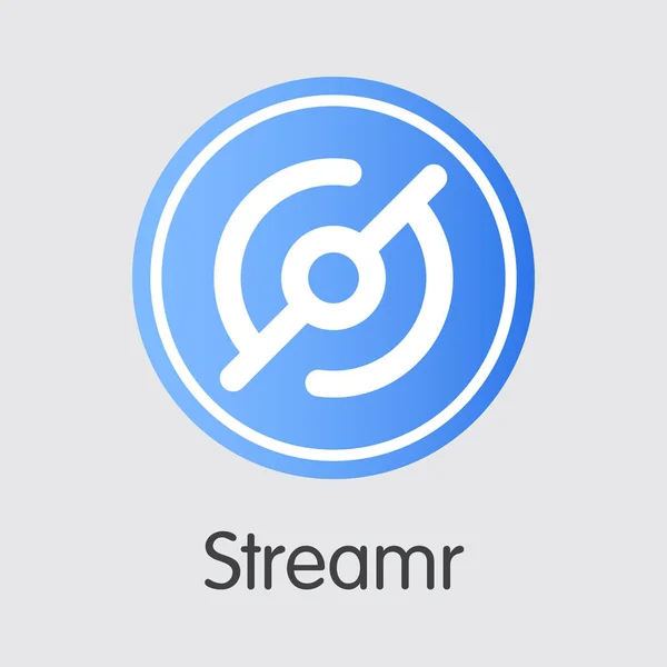Streamr - 暗号通貨ピクトグラム. — ストックベクタ