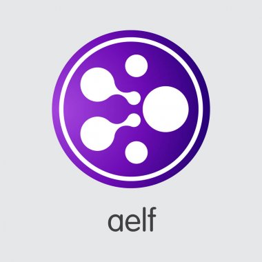Aelf Cryptocurrency. Vektör Elf Web simgesi.