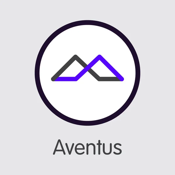 Aventus Crypto valuta - Vector Web Icon. — Stockvector