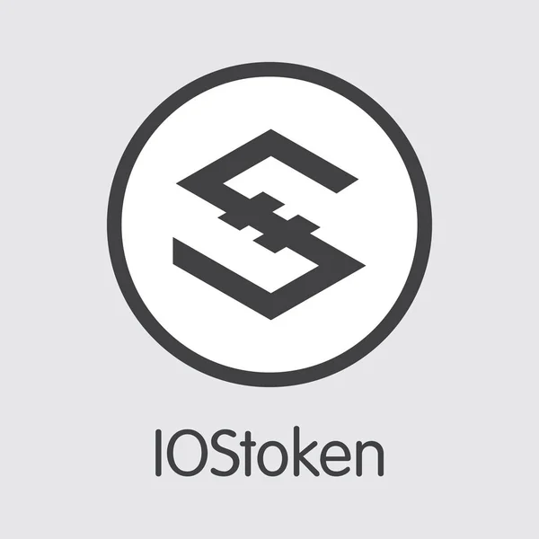 Iostoken 虚拟货币-矢量硬币符号. — 图库矢量图片