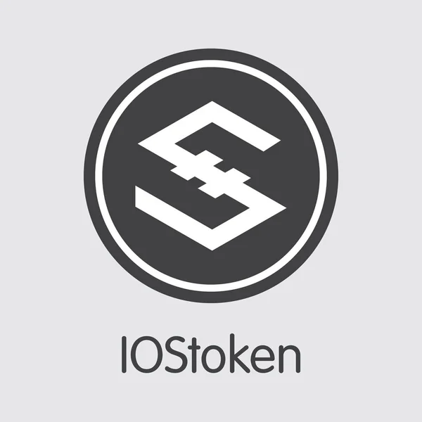 Iostoken 虚拟货币-矢量硬币符号. — 图库矢量图片