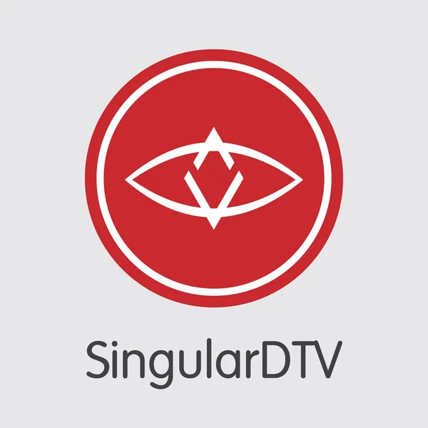 Singulardtv - Logotipo de moeda criptográfica . —  Vetores de Stock