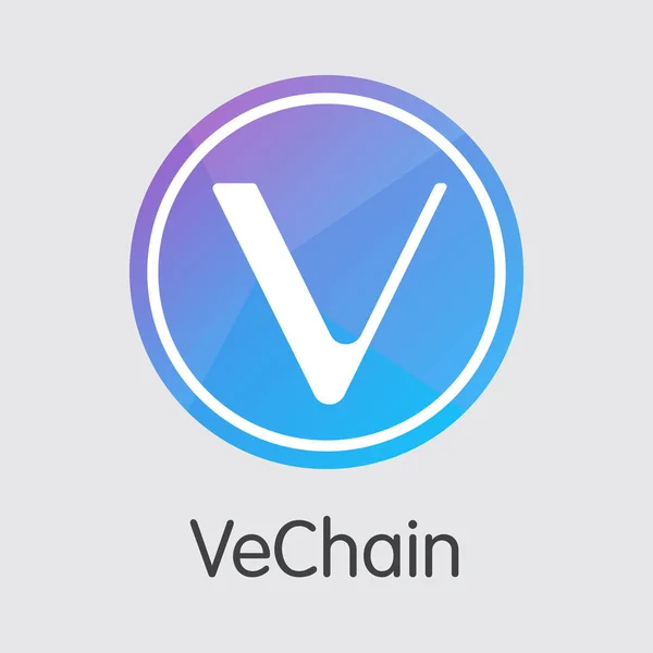 Vechain Cryptocurrency - renkli Logo vektör. — Stok Vektör