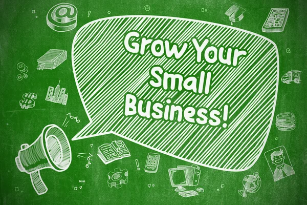 Wachsen Sie Ihr kleines Unternehmen - Geschäftskonzept. — Stockfoto
