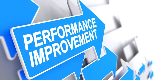 Performance Improvement - Message on Blue Pointer. 3D. — Stock Photo, Image