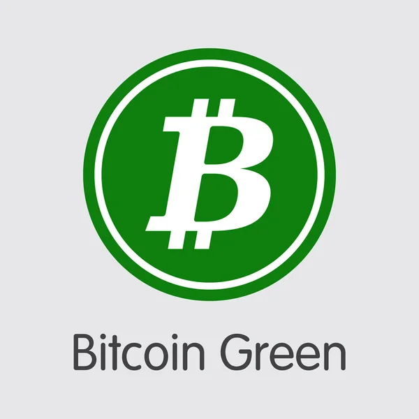 Bitcoin Green - Cryptocurrency Coin Image. — Stock Vector