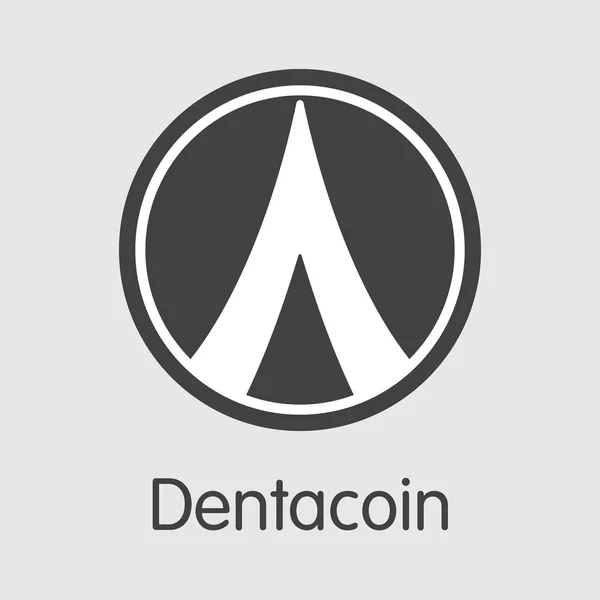 Dentacoin - Digitální měna ilustrace. — Stockový vektor
