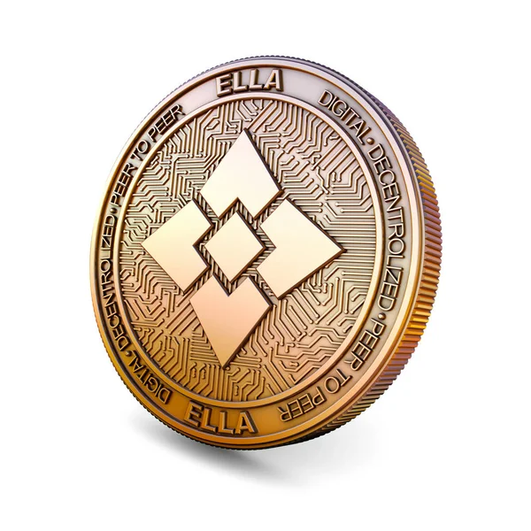 Ellaism - Cryptocurrency Coin. 3D rendering — Stock Photo, Image