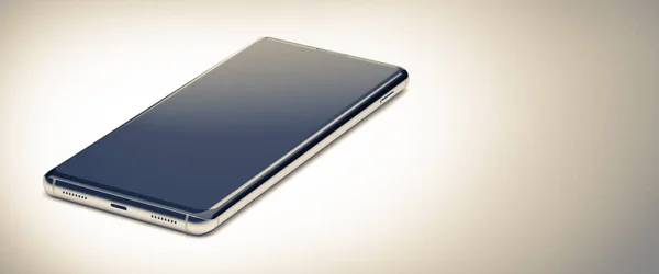 Un seul téléphone portable ou Smartphone sur la surface blanche . — Photo