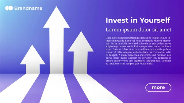 Investeer in uzelf - Web Template in Trendy kleuren. — Stockvector