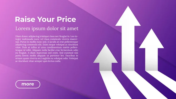 Steigern Sie Ihren Preis - Web-Vorlage in trendigen Farben. — Stockvektor