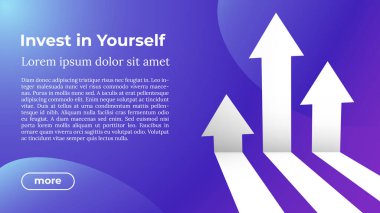 Invest in Yourself - Web Template in Trendy Colors. clipart