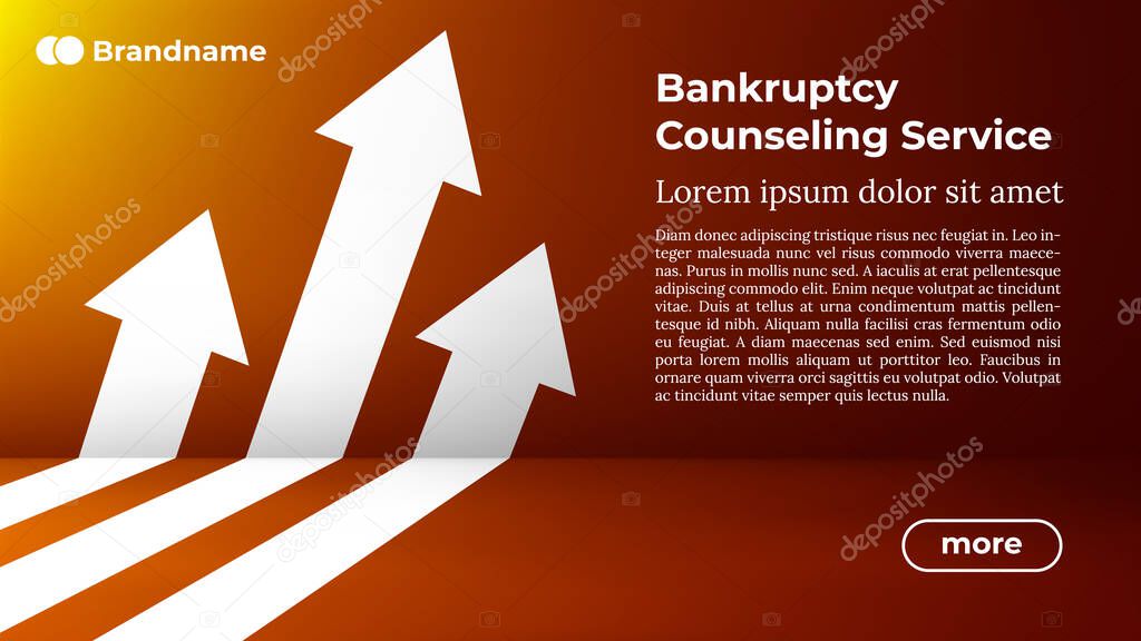 BANKRUPTCY COUNSELING SERVICE - Web Template in Trendy Colors.