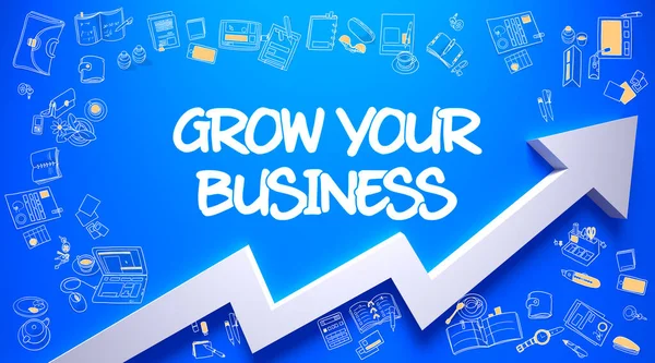 Haga crecer su negocio basándose en la superficie de Azure . —  Fotos de Stock