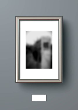 Gri Arkaplanda Lüks Krom Çerçeve izole.