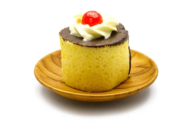Pastel adornado con crema y chocolate — Foto de Stock
