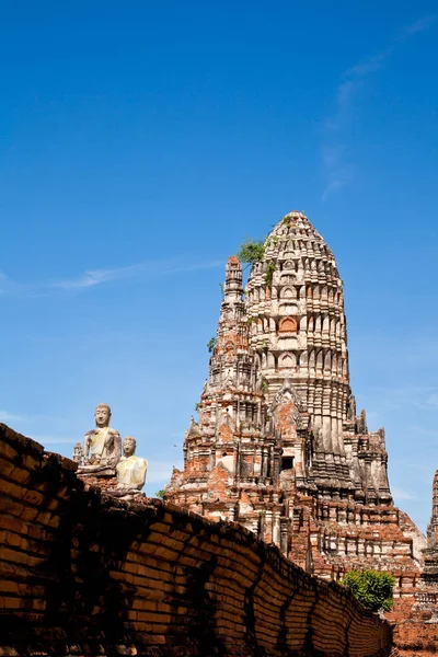 Obraz Buddhy ve Wat Chai Wattanaram — Stock fotografie