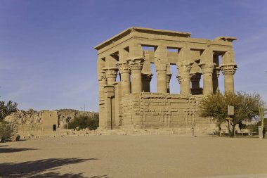 Aswan, Mısır tapınakta Isis