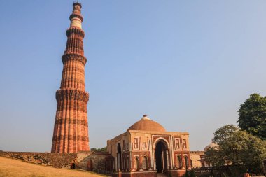 Qutub Minar in Delhi, India clipart