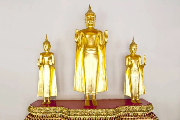 Three Golden Buddha Statues — Stock Photo, Image