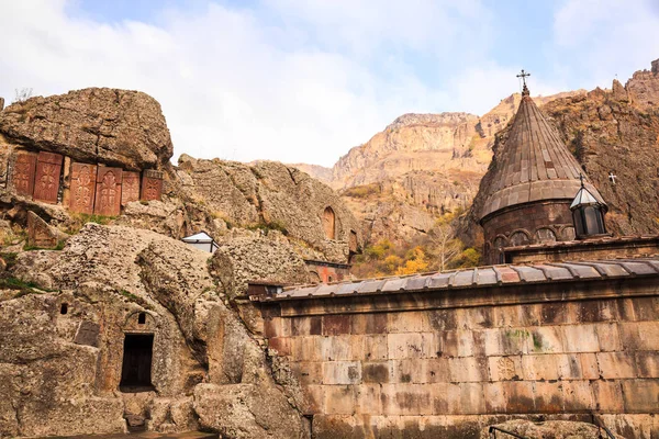 Biara Geghard di Provinsi Kotayk, Armenia — Stok Foto