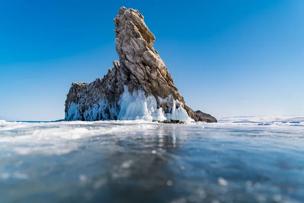 Weergave van Ogoy eiland in het Baikalmeer — Stockfoto