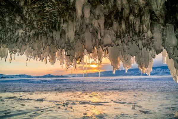 View of sunset at Lake Baikal — Stock Photo, Image